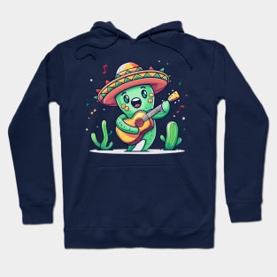 cute cactus playing guitar Hoodie